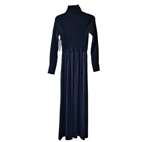 NWT Anthropologie Thea Twofer Sweater Dress Black Long Sleeve Maxi Womens Size S - Picture 3 of 16